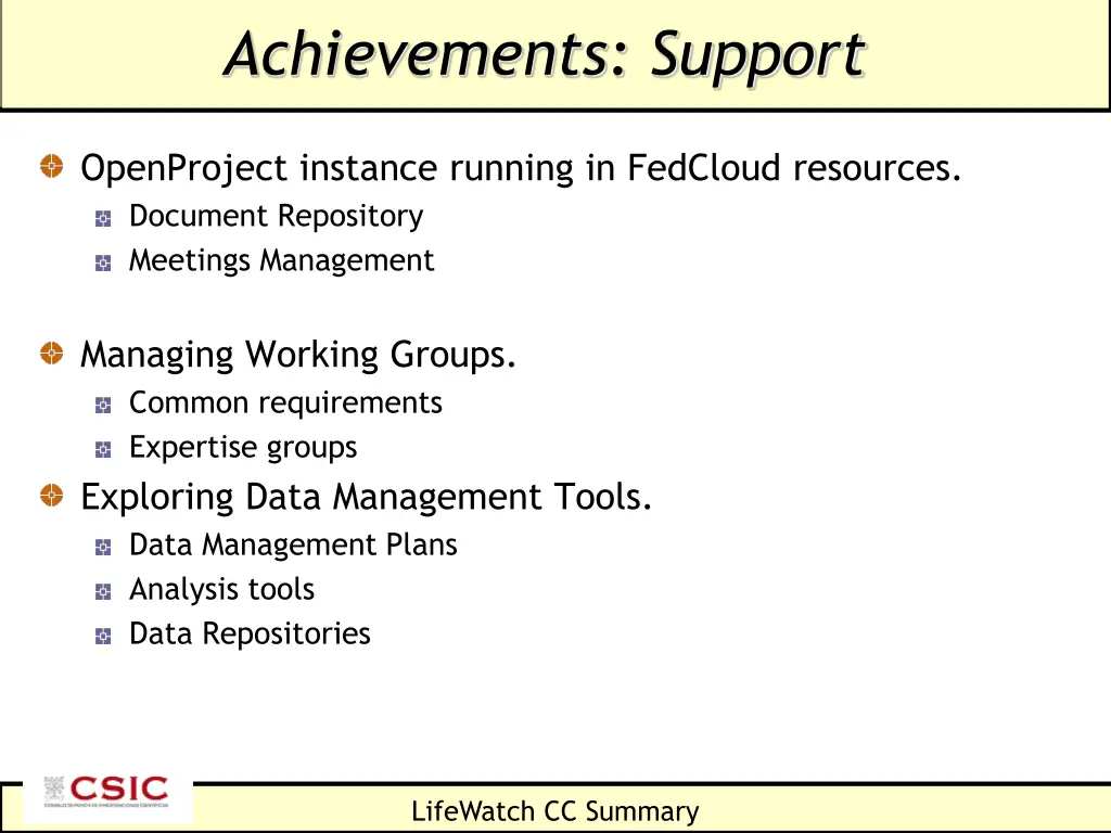 achievements support