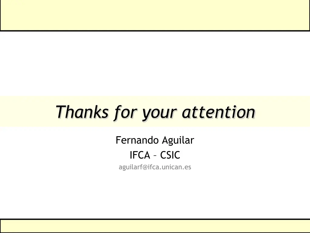 thanks for your attention