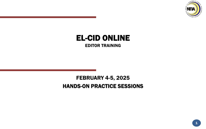 el el cid online cid online editor training
