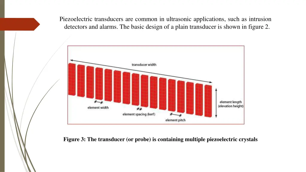 piezoelectric transducers are common