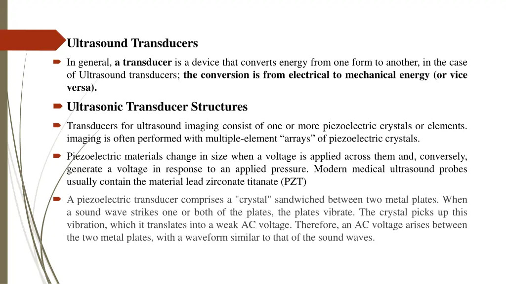 ultrasound transducers