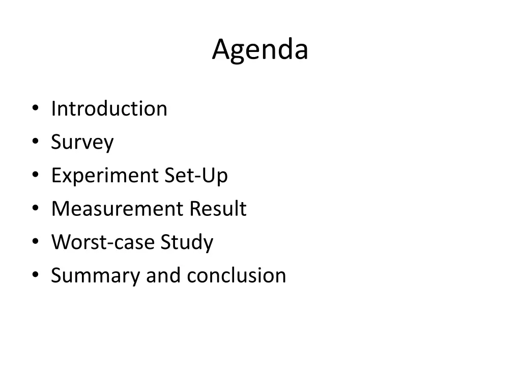 agenda