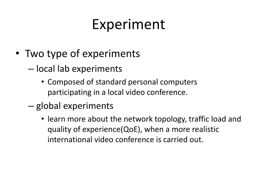experiment