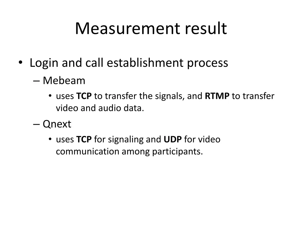 measurement result