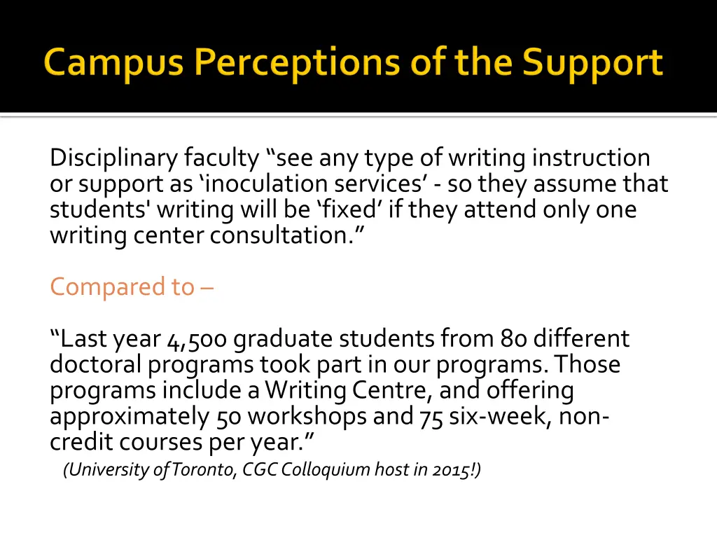 disciplinary faculty see any type of writing