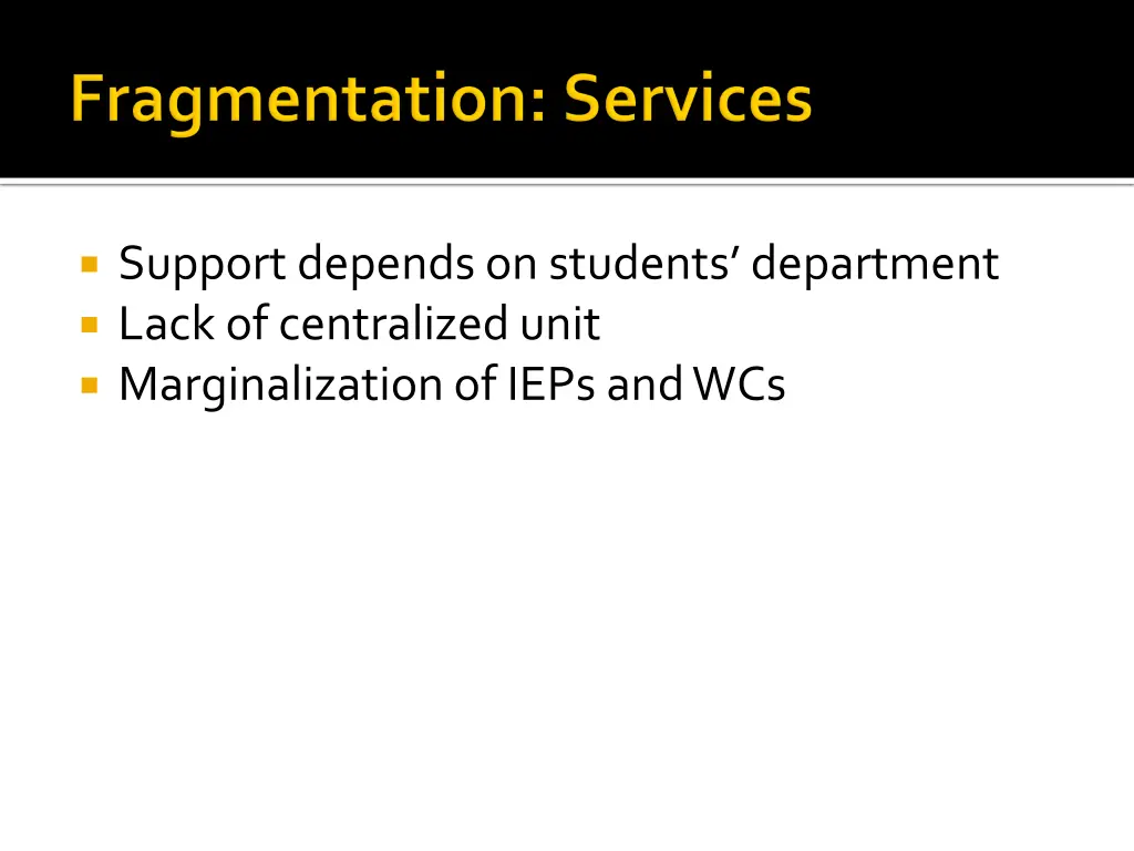 support depends on students department lack
