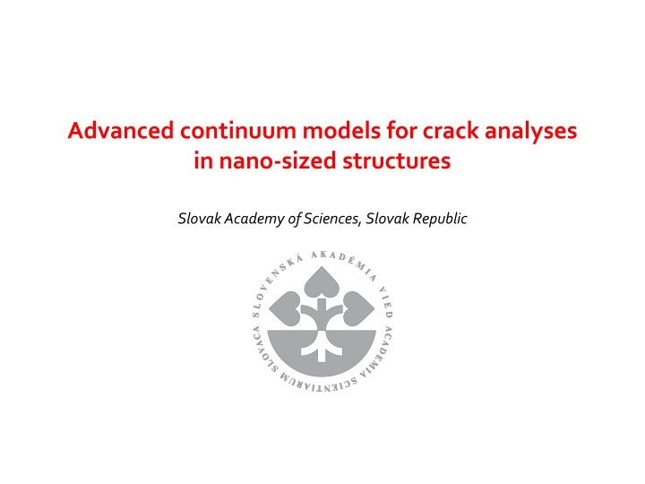 advanced continuum models for crack analyses