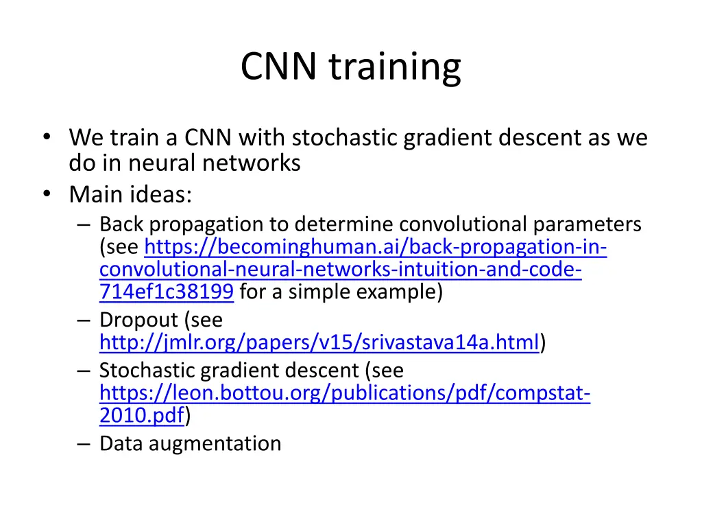 cnn training