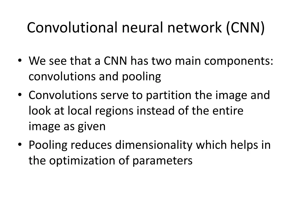 convolutional neural network cnn