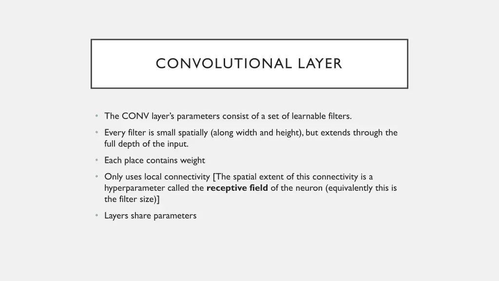 convolutional layer