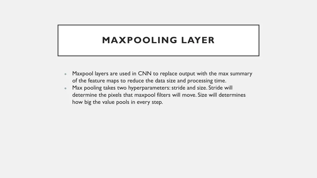 maxpooling layer