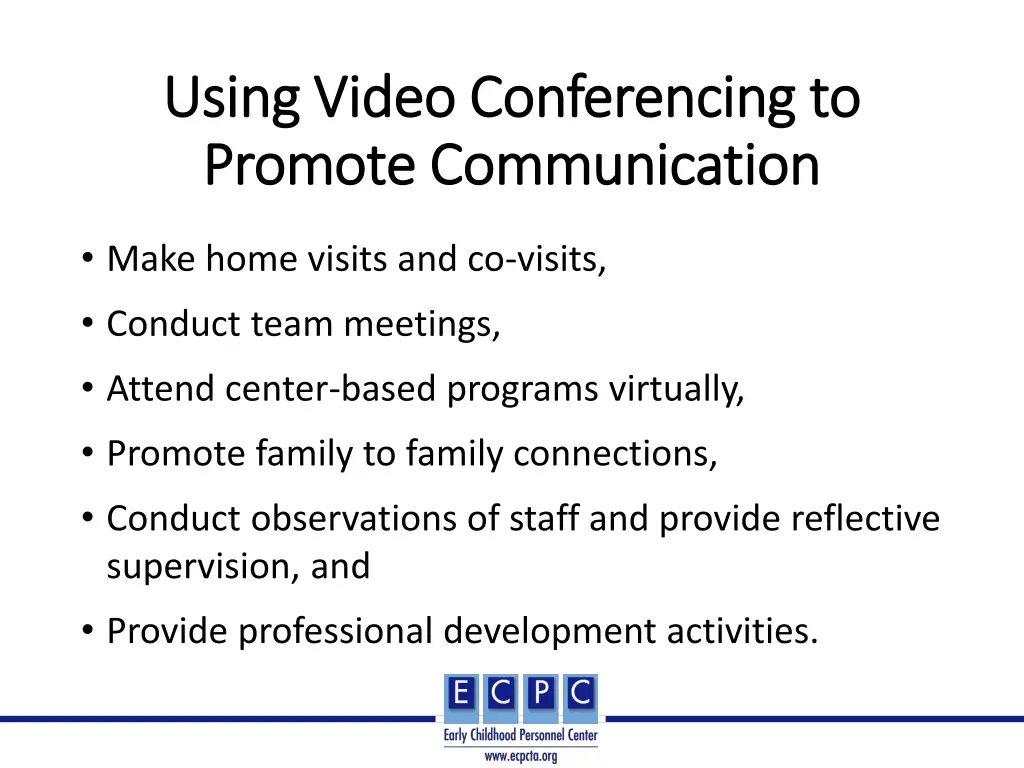 using video conferencing to using video