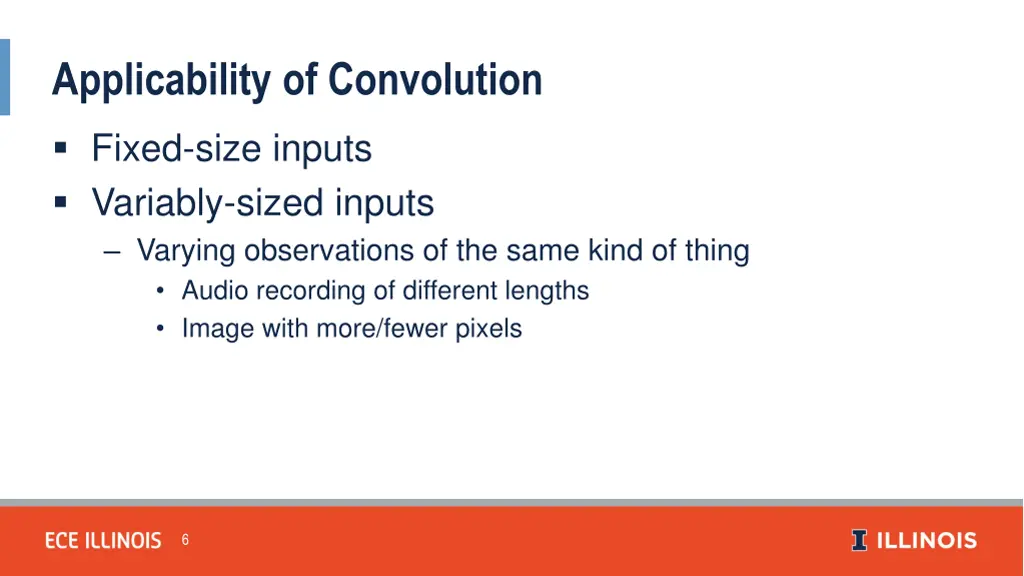 applicability of convolution