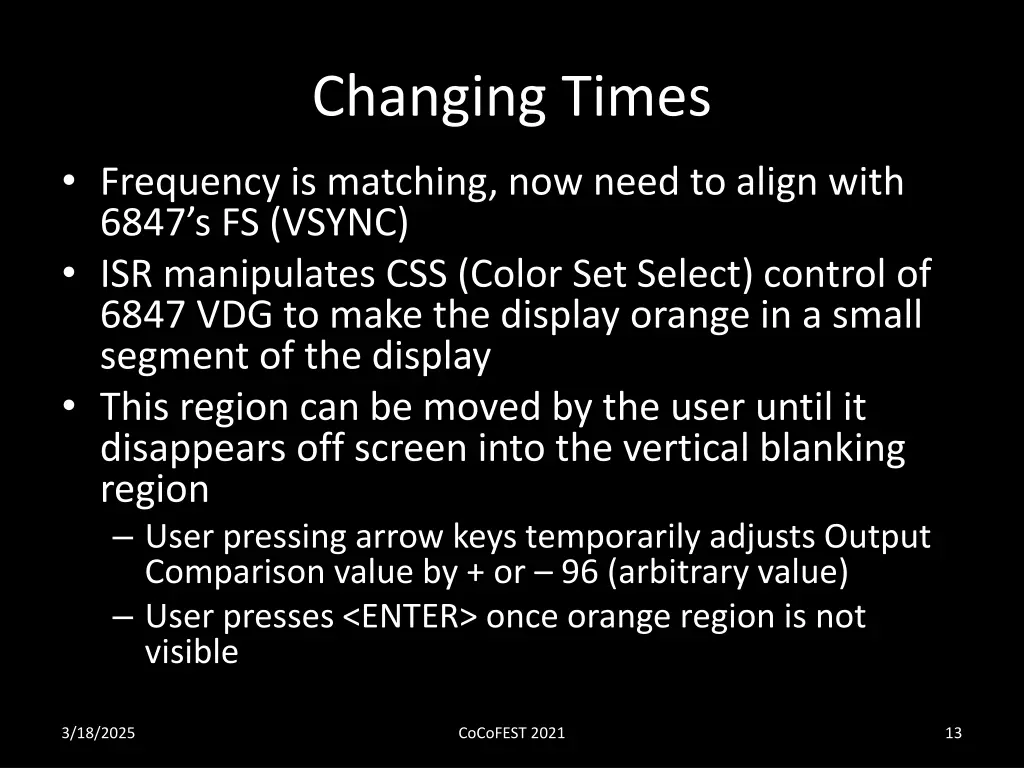 changing times