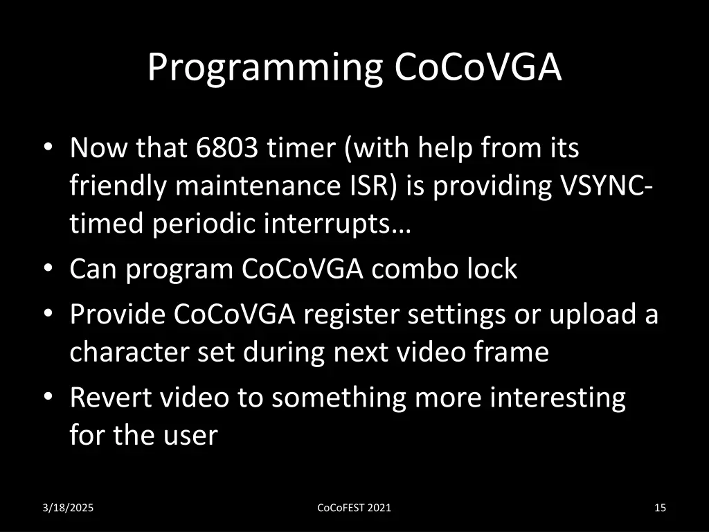 programming cocovga
