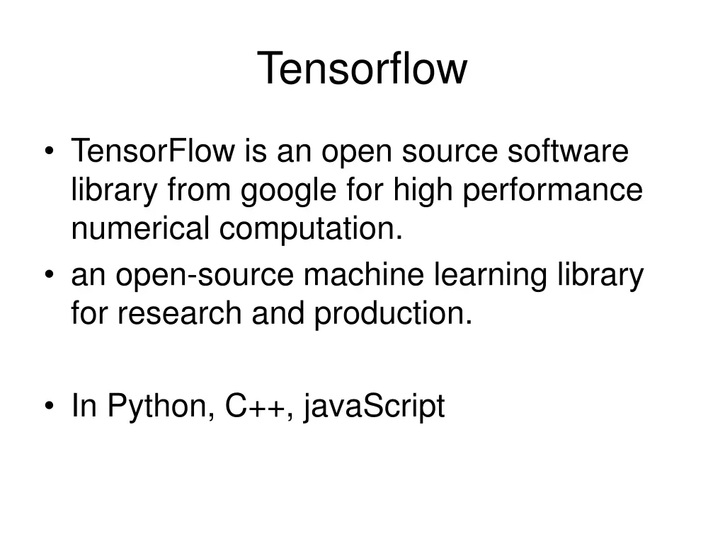 tensorflow