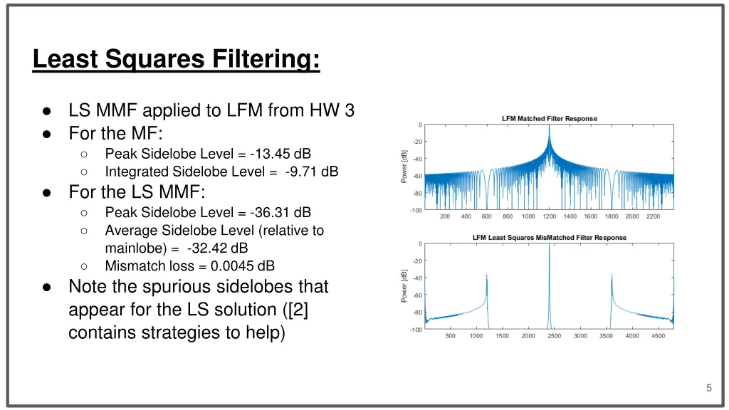 least squares filtering 1