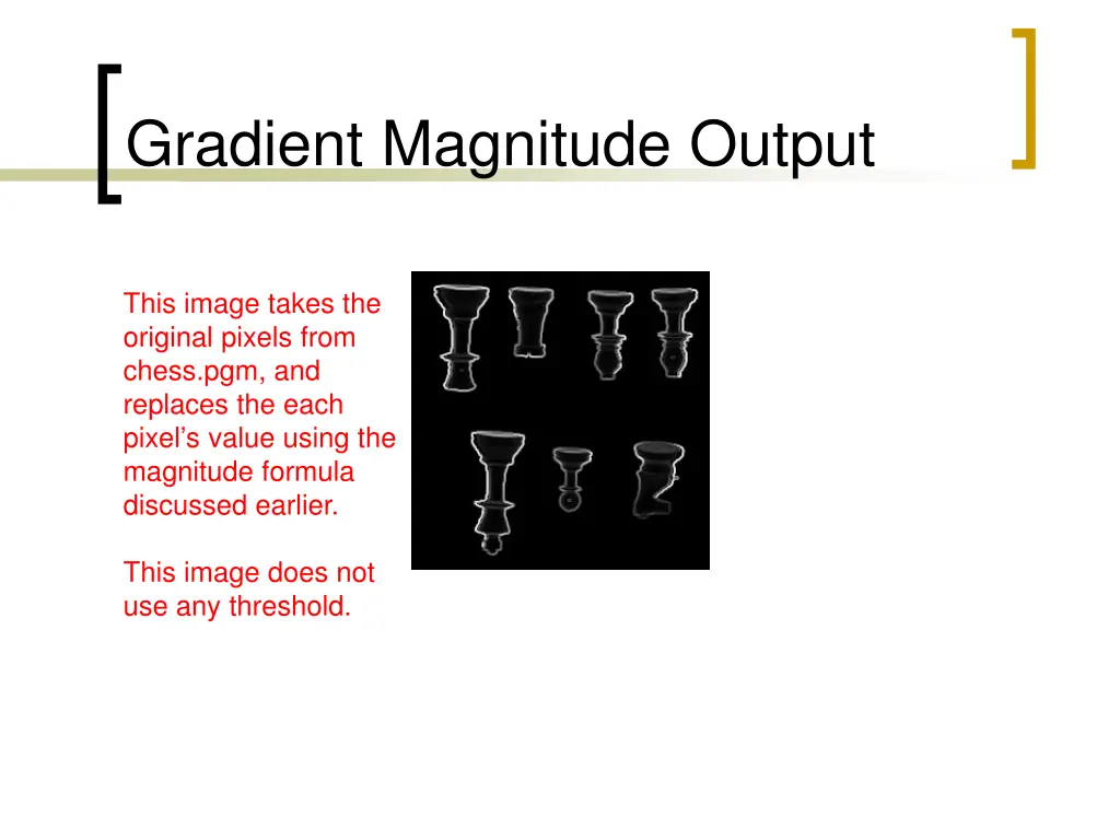 gradient magnitude output