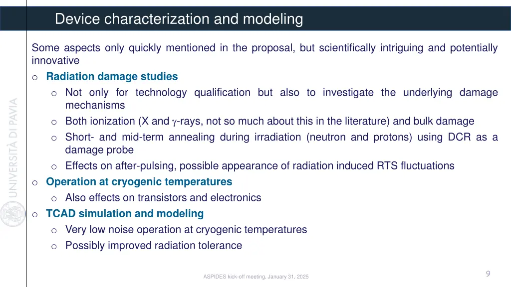 device characterization and modeling