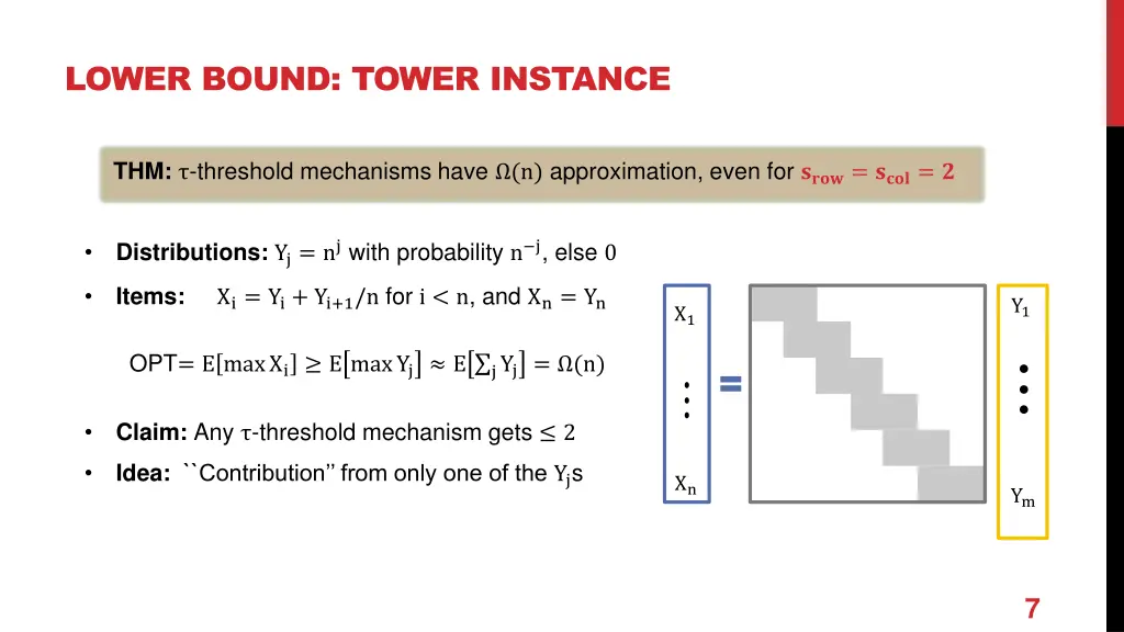 lower bound tower instance