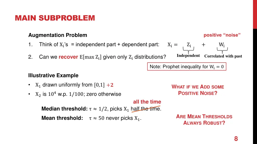 main subproblem