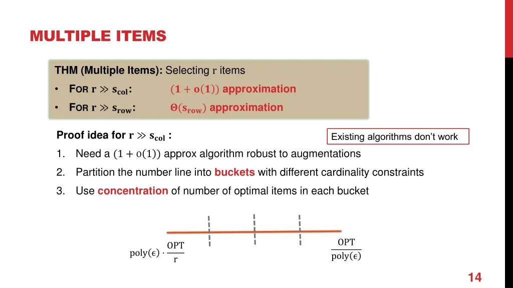 multiple items