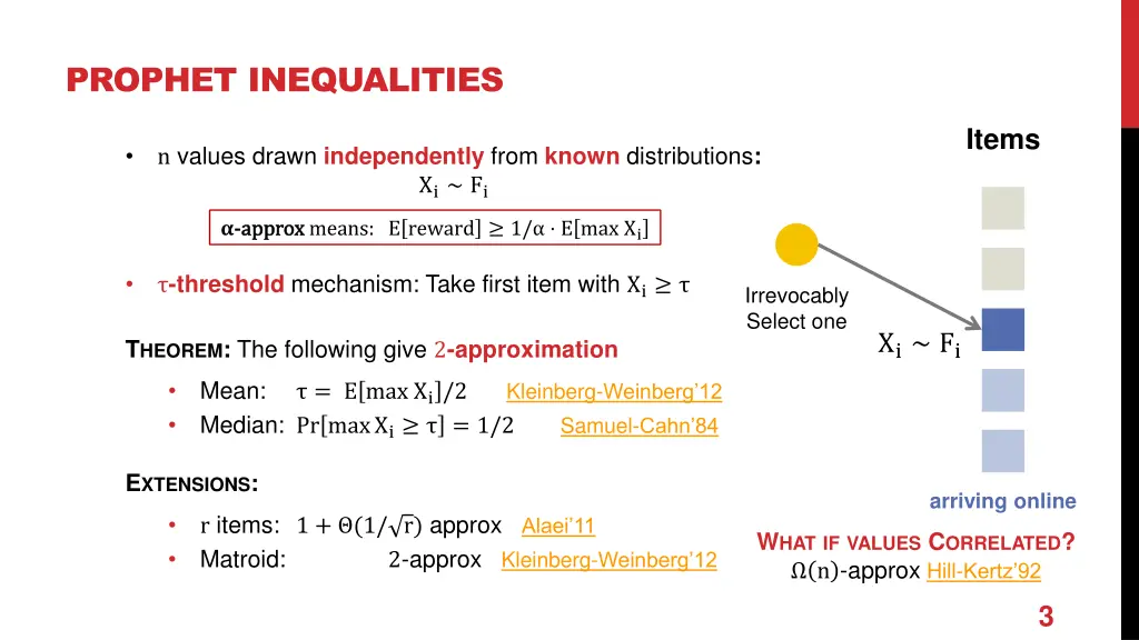 prophet inequalities
