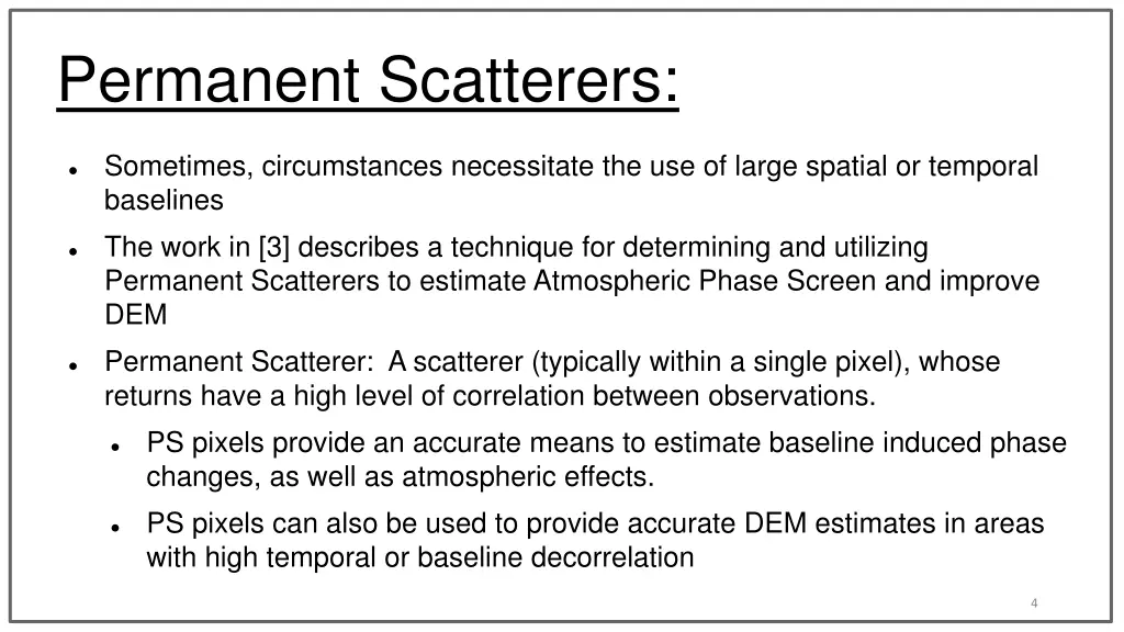 permanent scatterers