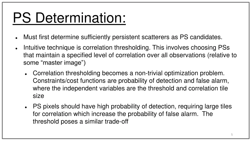 ps determination