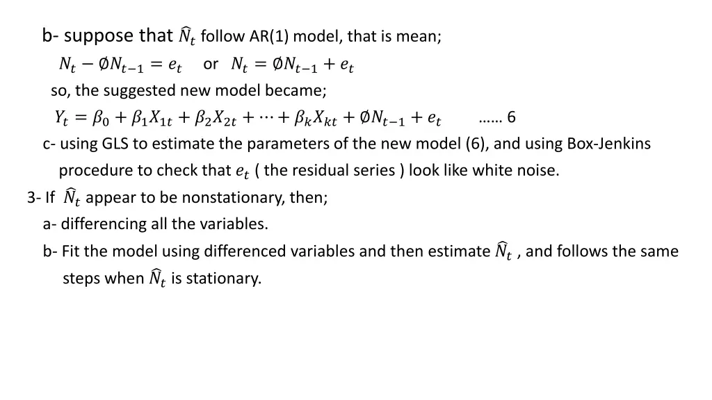 b suppose that follow ar 1 model that is mean