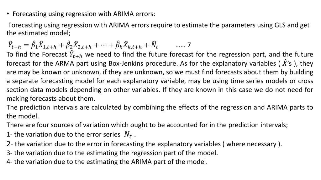 forecasting using regression with arima errors