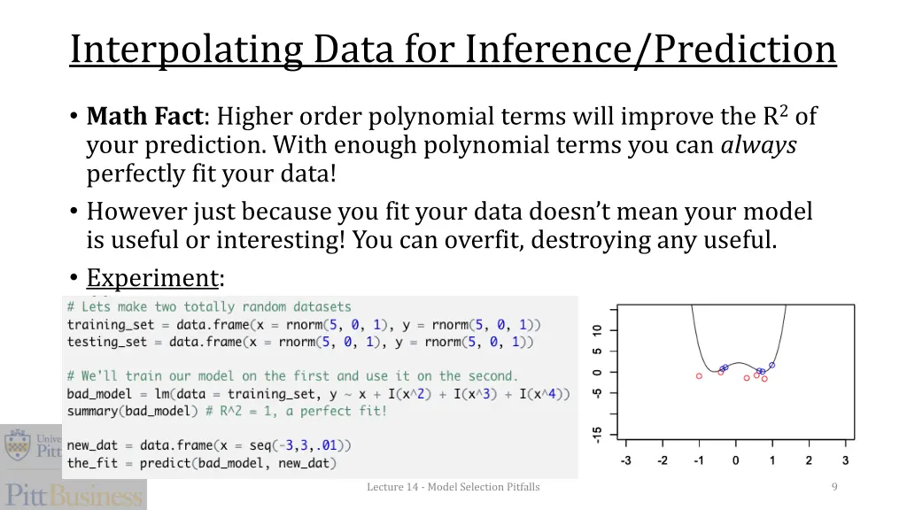 interpolating data for inference prediction