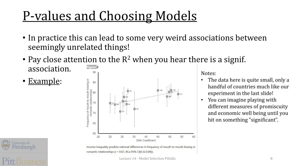 p values and choosing models