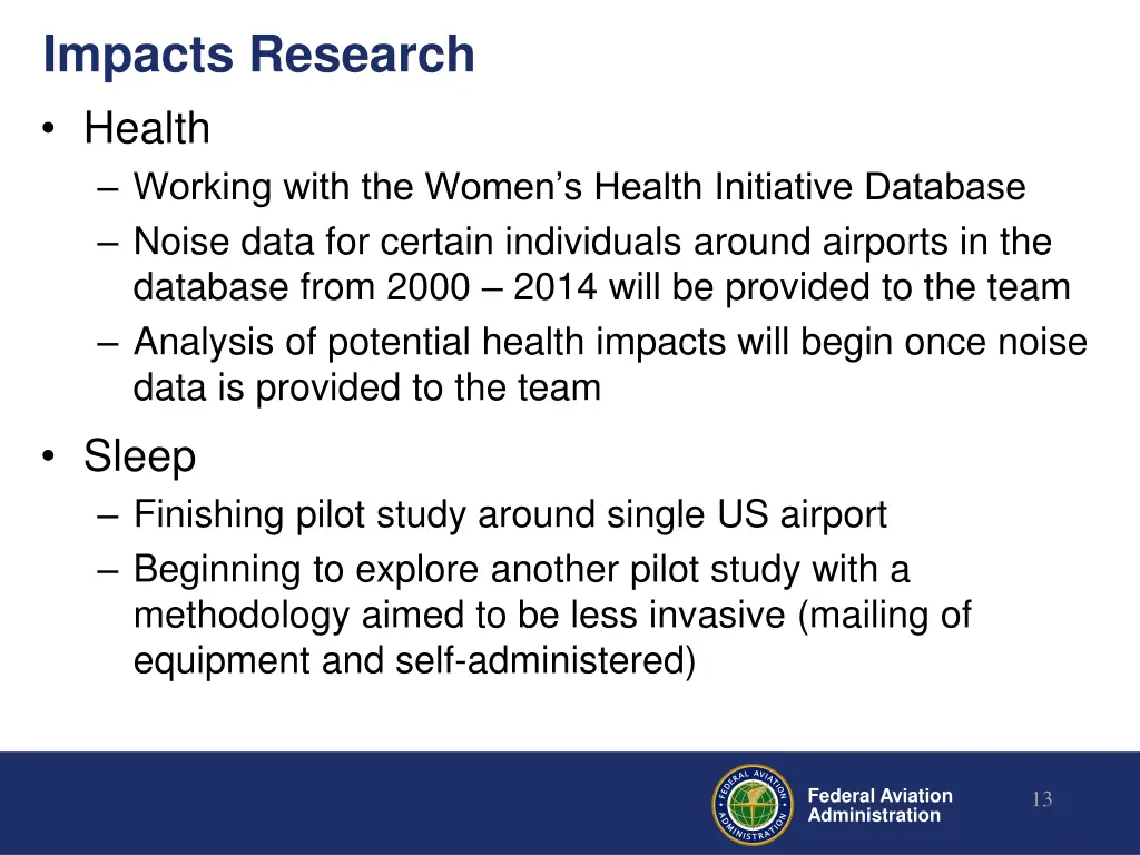 impacts research health working with the women