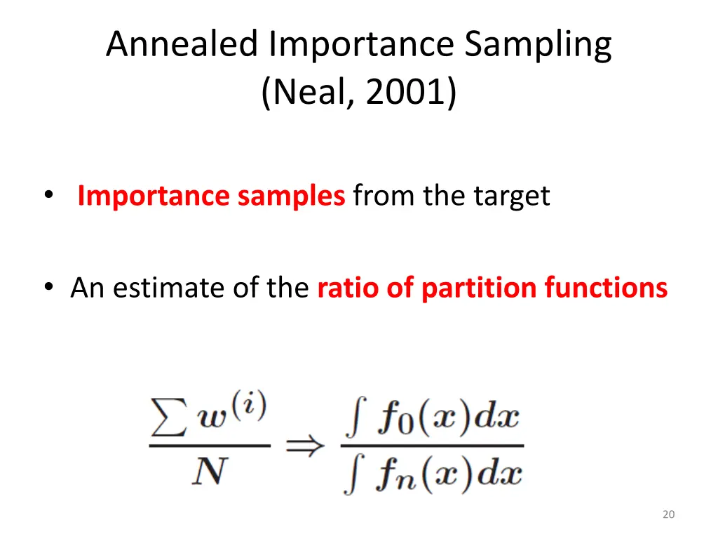 annealed importance sampling neal 2001 5