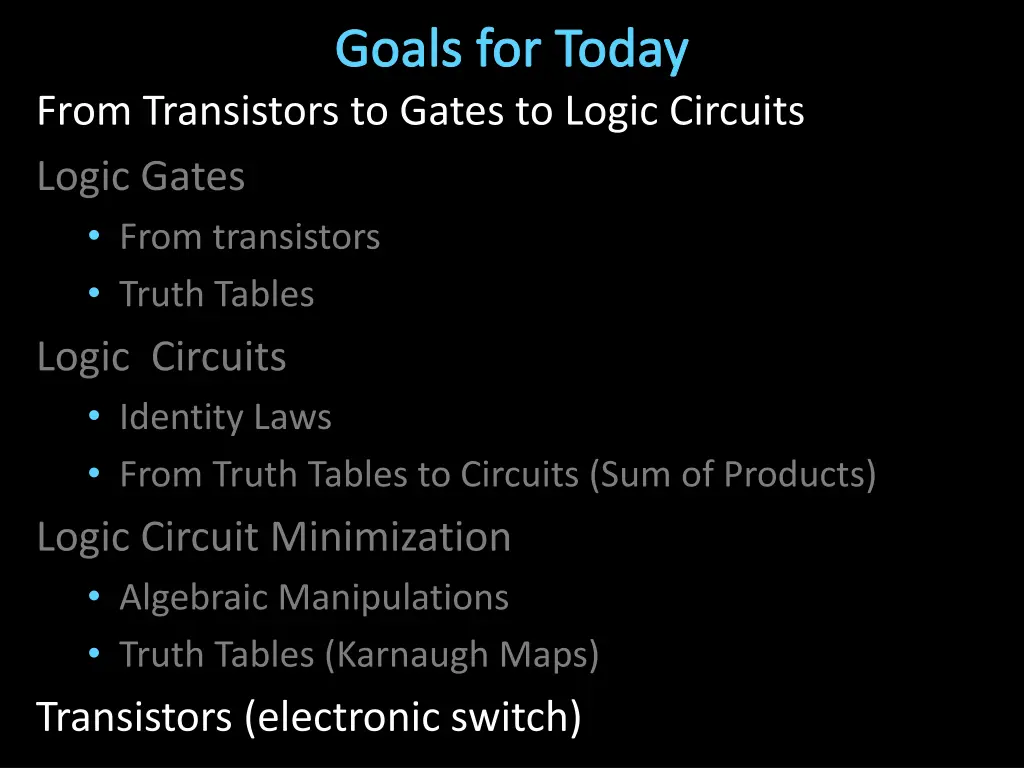 goals for today 3