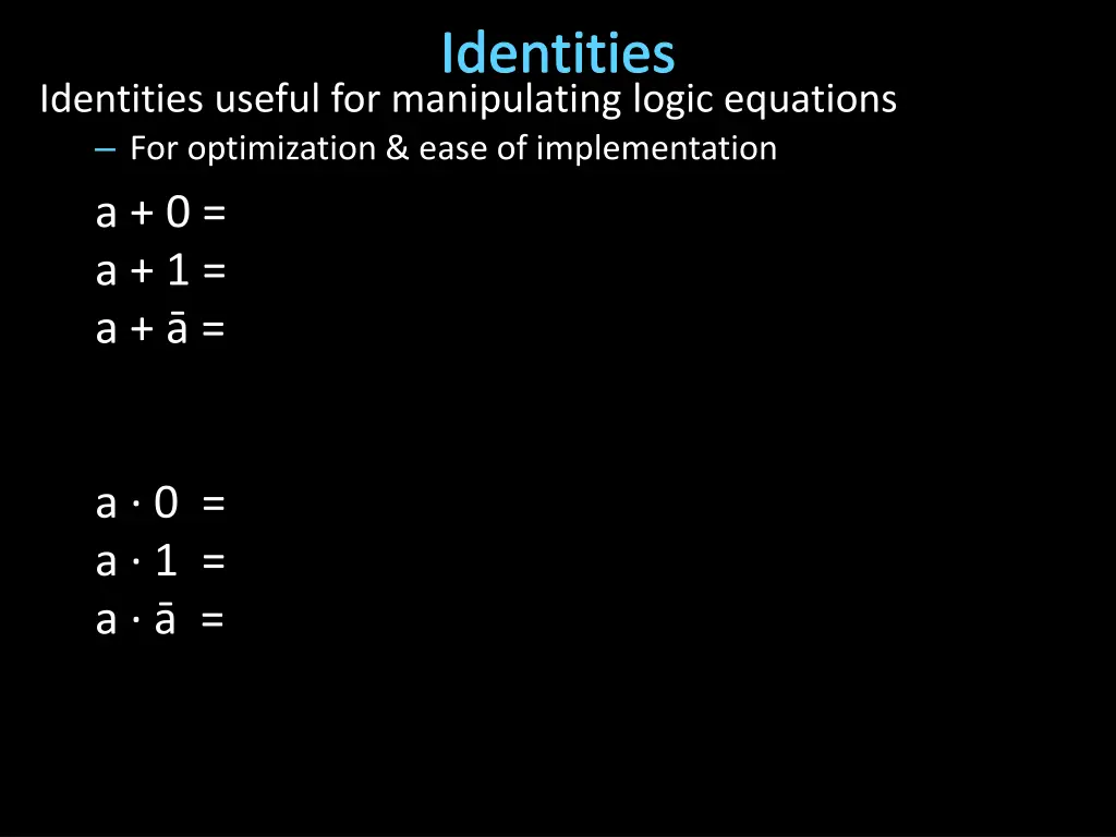 identities