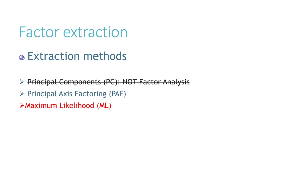 factor extraction