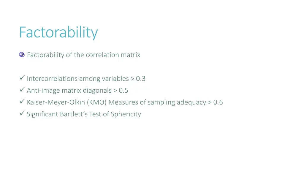 factorability
