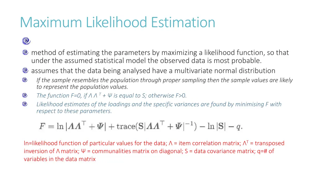 maximum likelihood estimation method