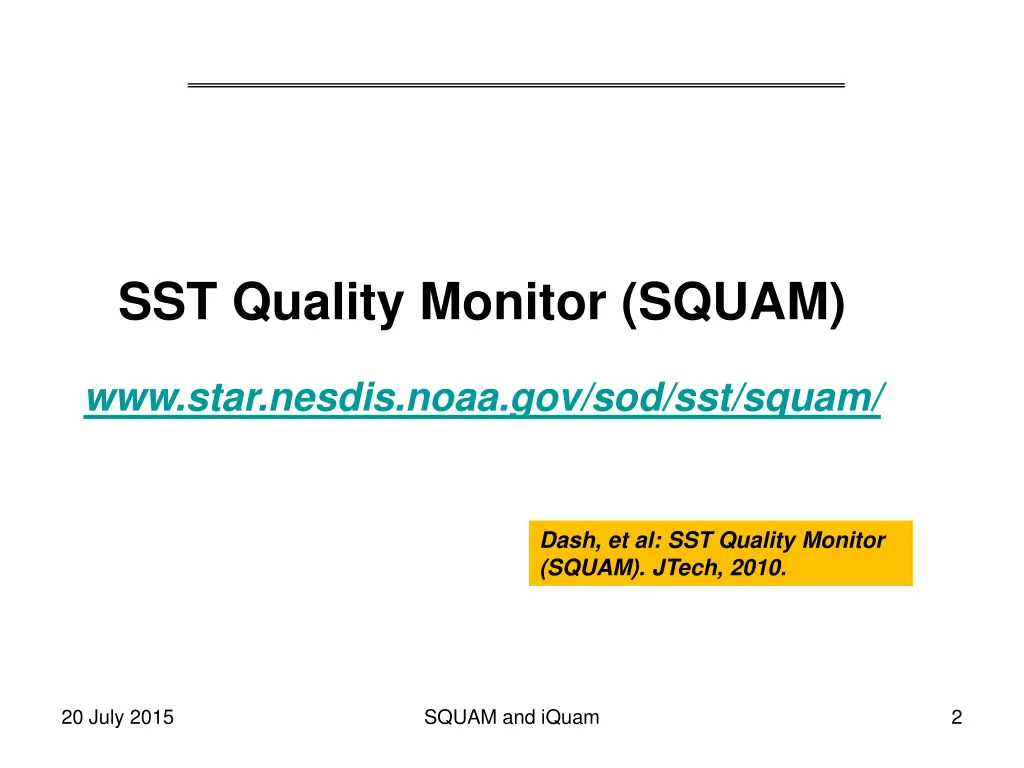 sst quality monitor squam