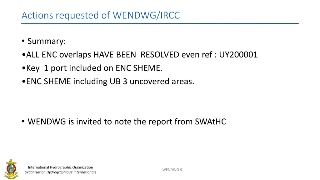 actions requested of wendwg ircc