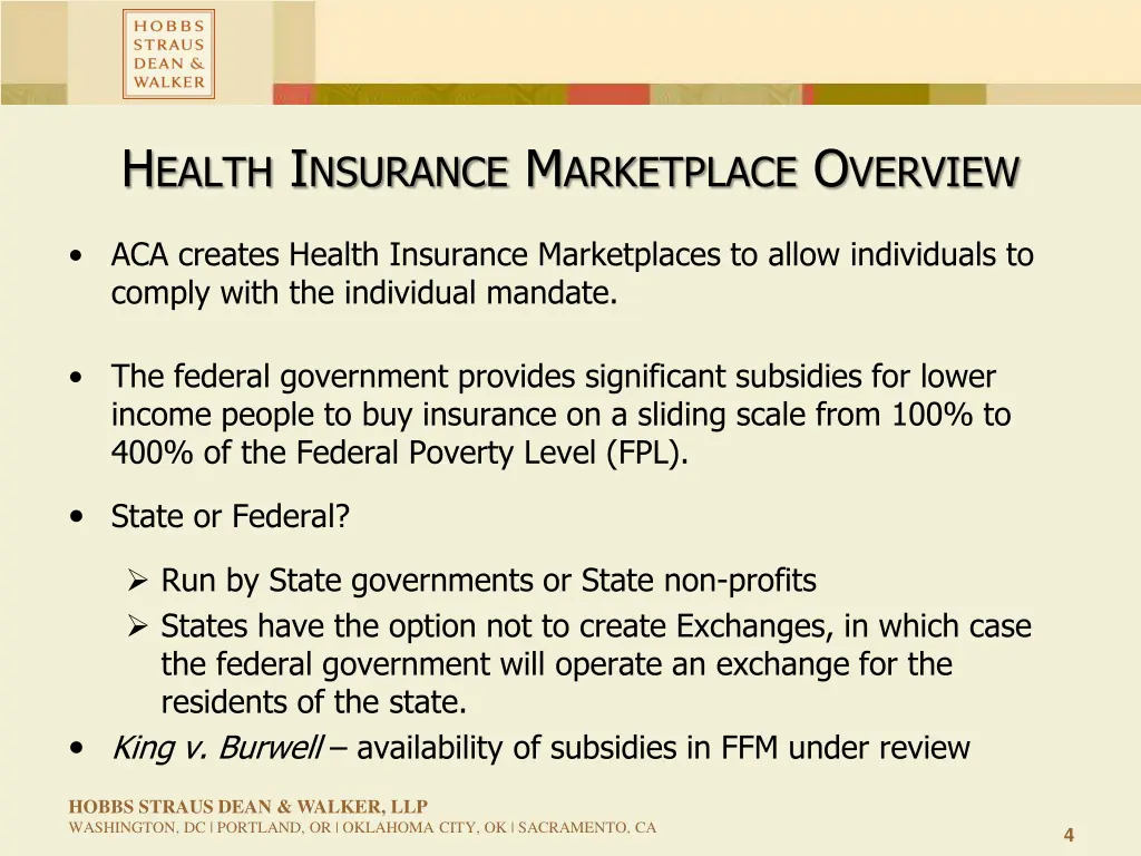 h ealth i nsurance m arketplace o verview