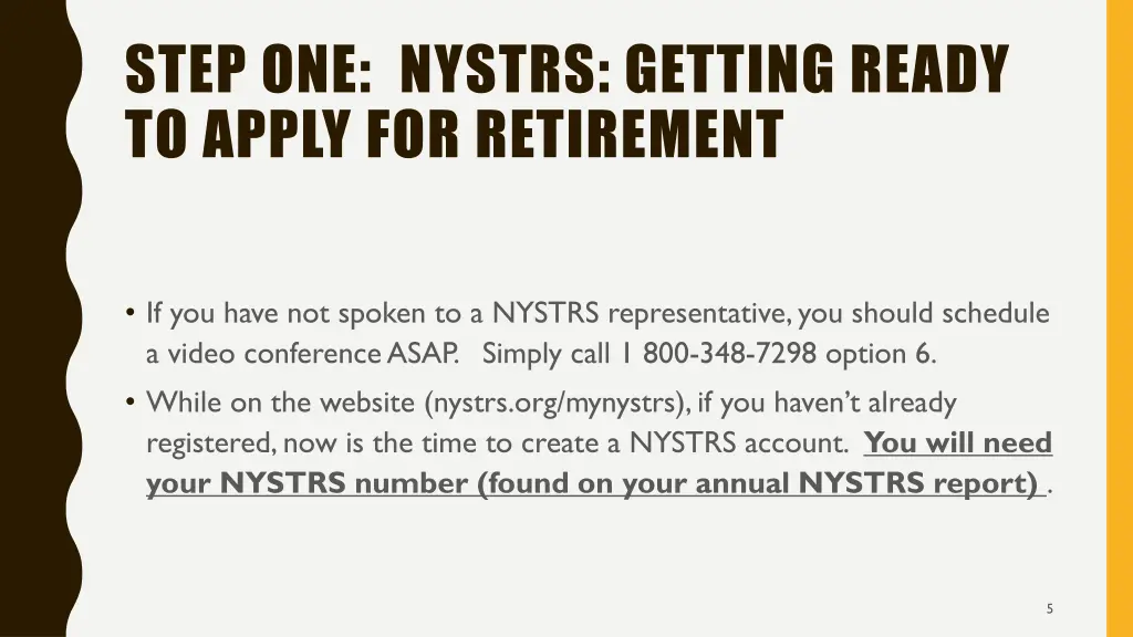 step one nystrs getting ready to apply