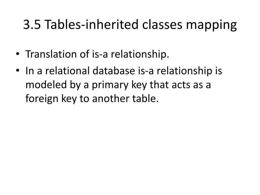 3 5 tables inherited classes mapping
