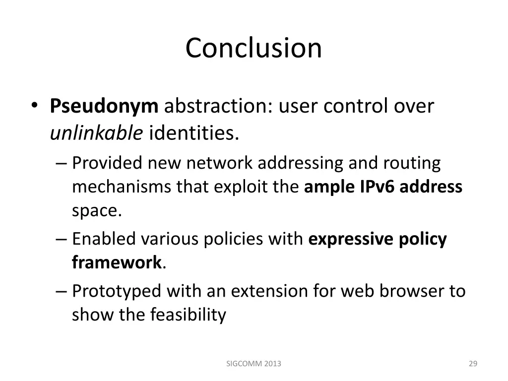 conclusion