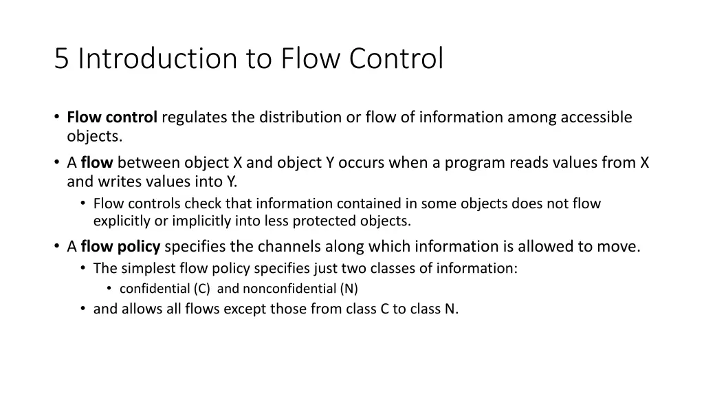 5 introduction to flow control