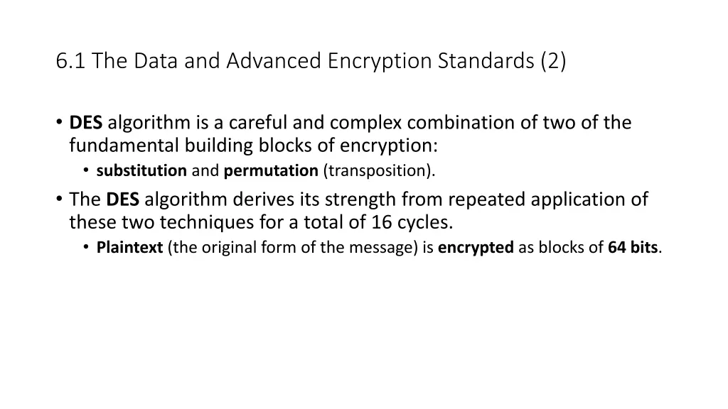 6 1 the data and advanced encryption standards 2