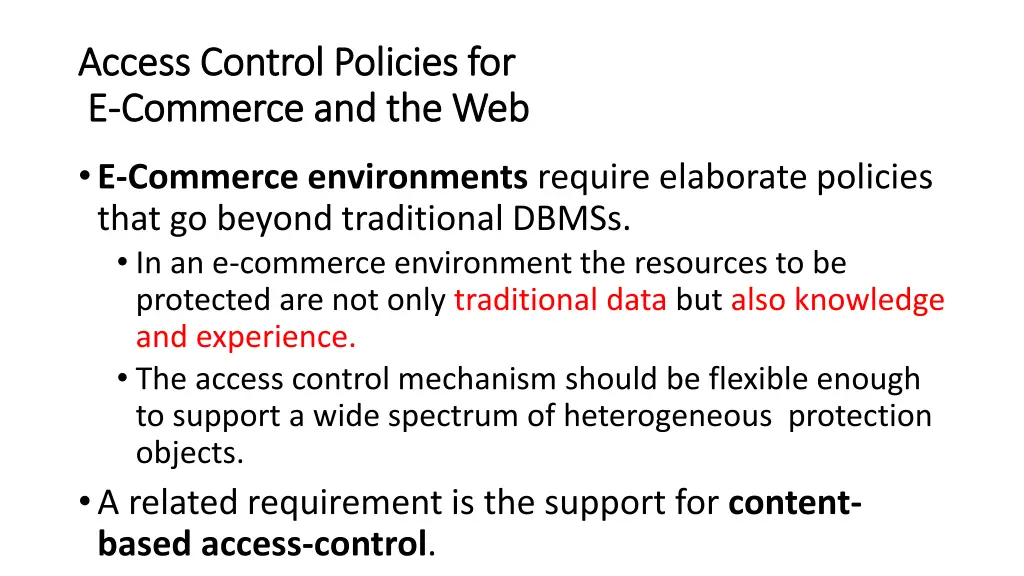 access access control policies for control