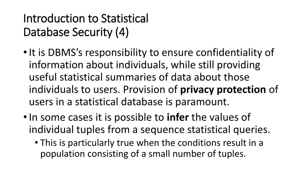 introduction introduction to statistical database 2